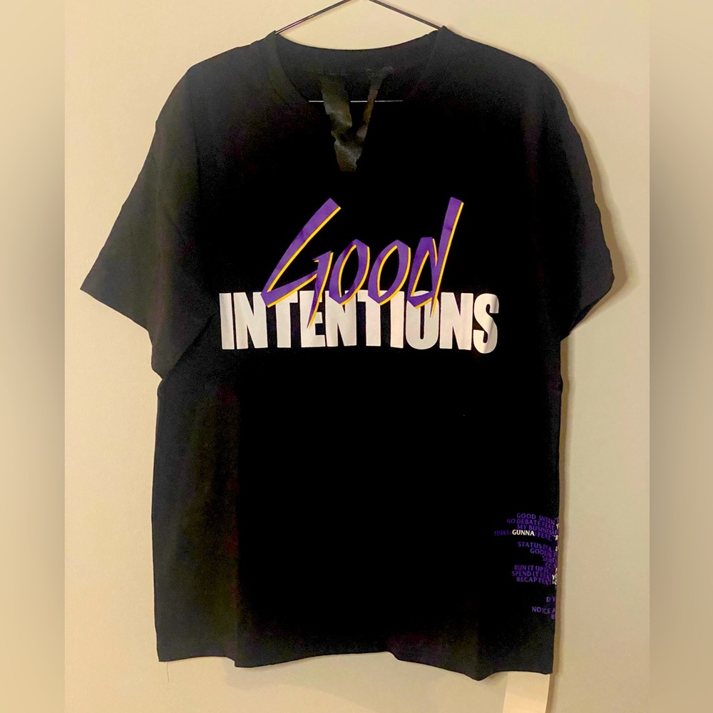 Men’s VLONE “Good Intentions” SS T-Shirt/ Men’s Large/ Black